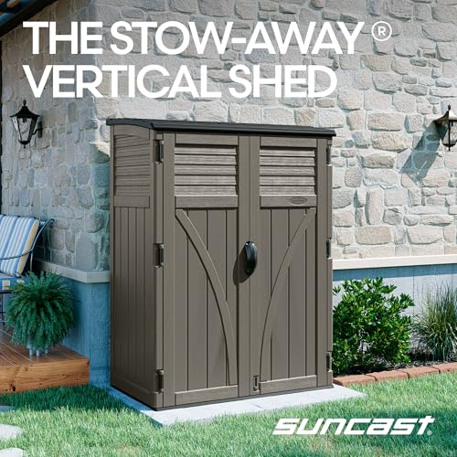 54 Cu Ft Medium Vertical Storage Shed (Stoney)