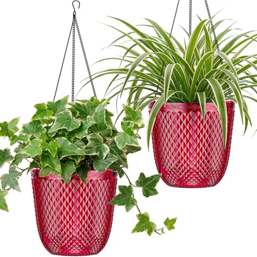 Hanging Planters for Indoor Plants (Red / 7.2in)