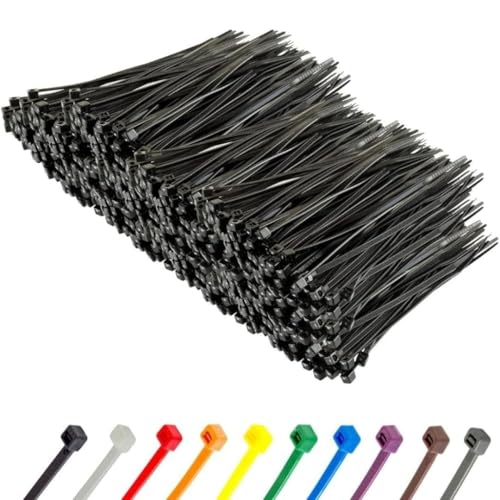 8 Inch Black Zip Ties (Black / 8" (18lb))