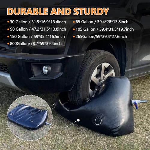 Water Tank Water Storage Bladder (Black / 105 Gallon)