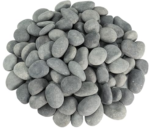 River Rocks 40lbs Black Pebbles for Indoor Plants
