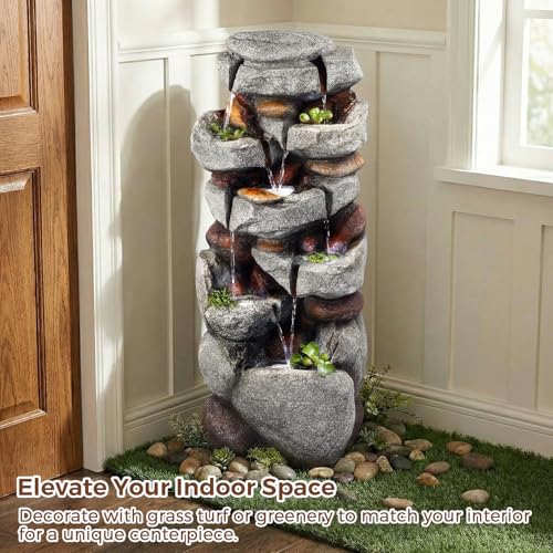 40" H Outdoor Water Fountain (40" H 7-Tier)