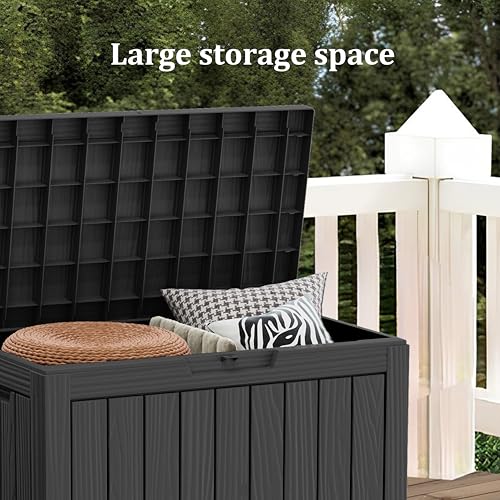 45 Gallon Outdoor Storage Box Waterproof (Black / 45 GAL)