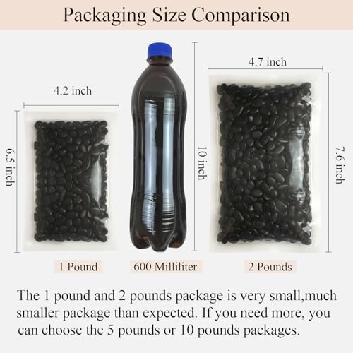 Black Pebbles for Indoor Plants (16 Ounce)