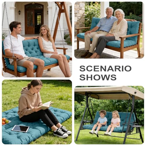 Porch Swing Cushions (Sky Blue / 40x 40 inches)