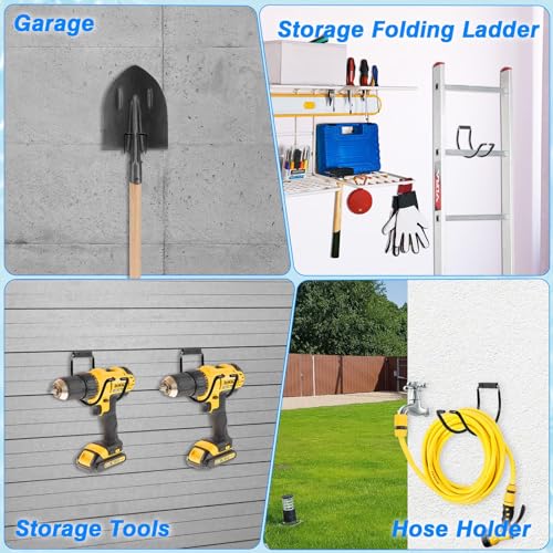 Garden Hose Holder Water Hose Hanger Wall Mounted (Black Painted-1)