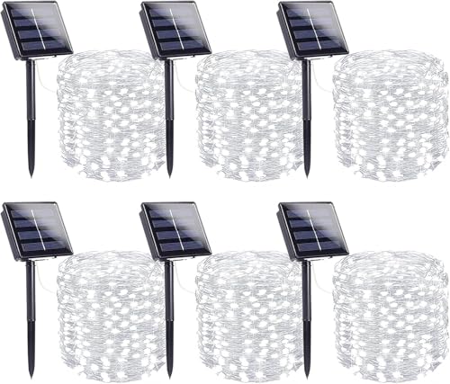 Solar Fairy Lights (Cool White / 6 Pack-600LED)