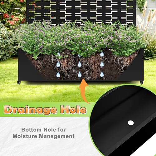 Metal Raised Garden Bed (Black-brick / 71" x 47" x 16")