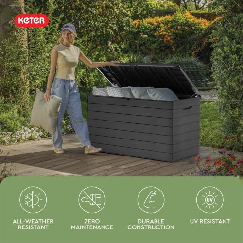 Astoria 150 Gal Outdoor Storage Box for Patio and Pool Accessories (Astoria Brown)