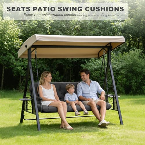 Porch Swing Cushions (Dark Gray / 60x 40 inches)