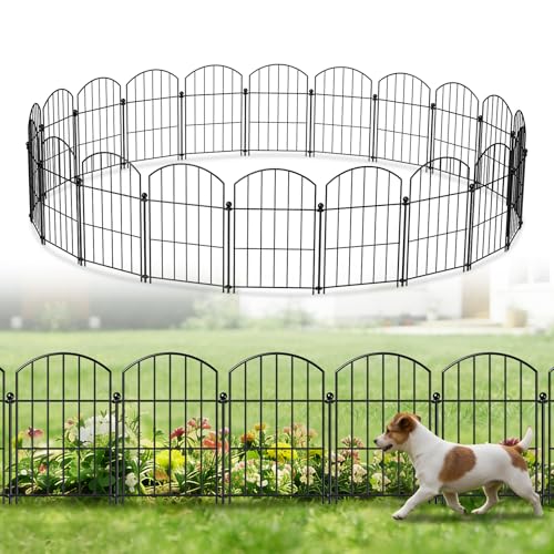 Metal Garden Fence 17 in x 20 ft (17"Hx20ft (20 panels))