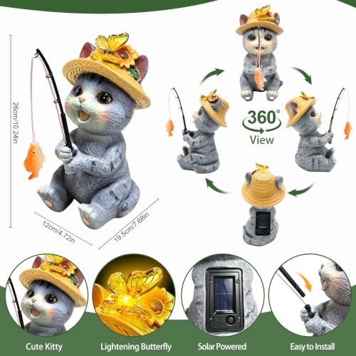 Solar Garden Cat Statues (Cat)
