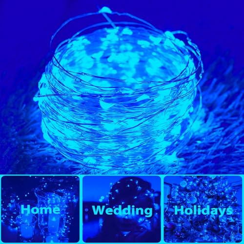 4 Pack Solar Fairy String Lights (Blue / 4 Pack)