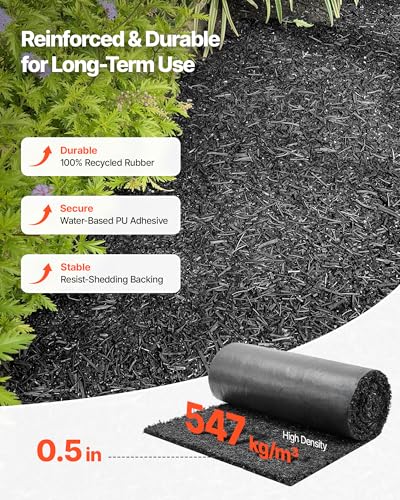 Rubber Mulch Mat Roll (96 x 24 in)