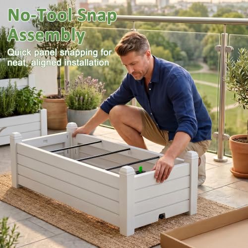 Small Raised Garden Bed (Ashen / 43.31*17.72*12.6)