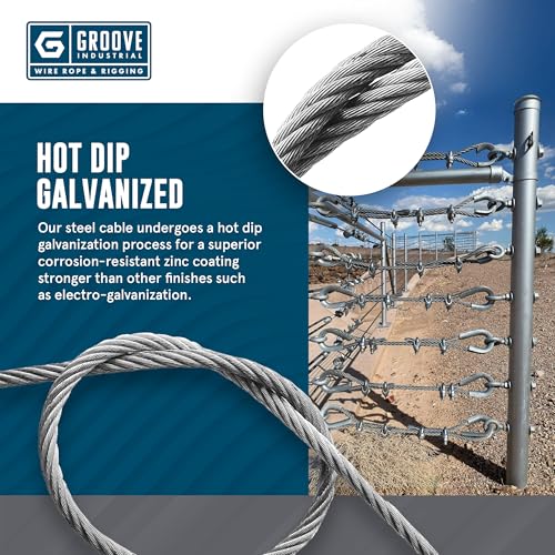5 16’’ 7x19 Hot Dip Galvanized Aircraft Cable (100 Foot)