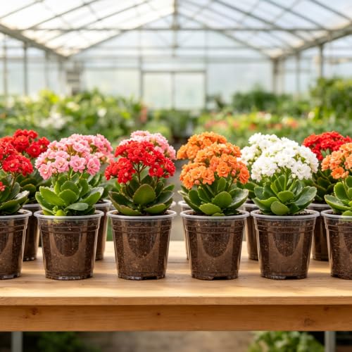 30 Pack 6 Inch Clear Nursery Pots with Drainage Holes (6Inch-30Pack)