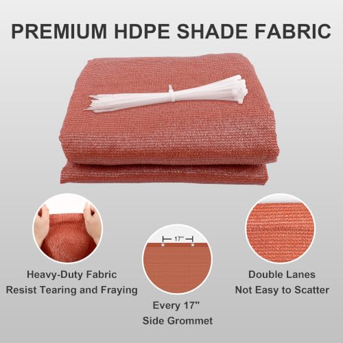 Shade Cloth 7x18 FT Sun Shade (7' x 18' custom size / Terra)