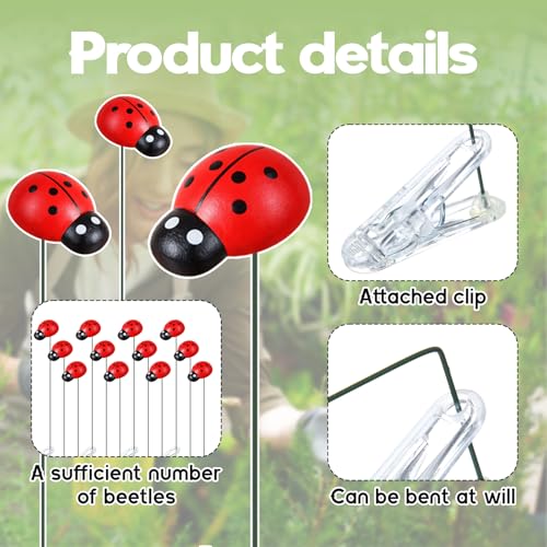 12 Pcs Ladybug Clips (Ladybug)