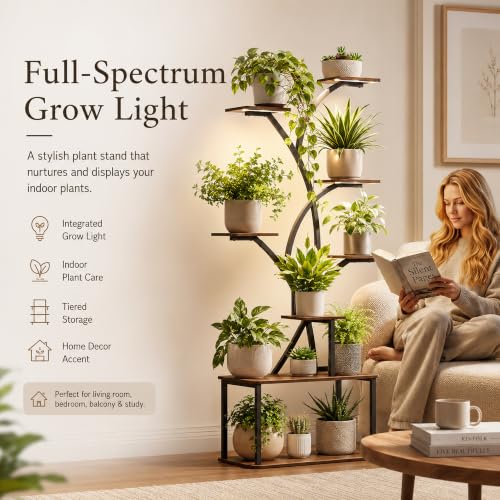 63.7 Inch Plant Stand with Grow Lights