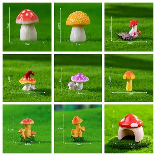 44PCS Miniature Garden Accessories Set (Mushroom)