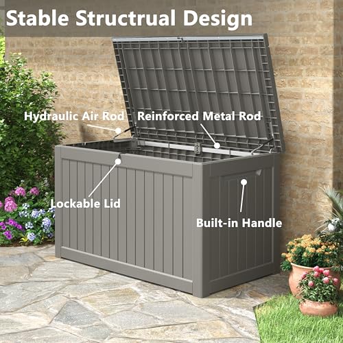 Outdoor Storage Box (Grey / 280 Gallon)