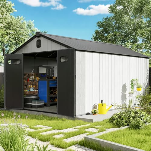 Domi 8x16 FT Resin Outdoor Storage Shed (8x16FT)