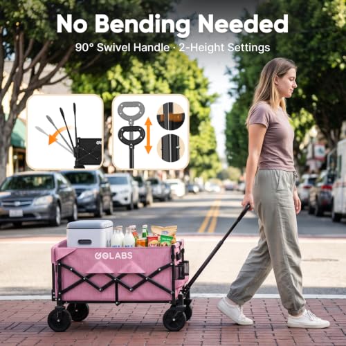 WA1 Collapsible Folding Wagon Cart (Wa1 Pink)