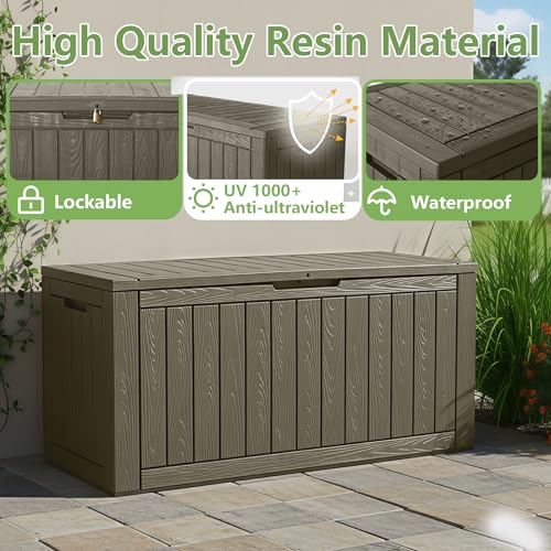 Outdoor Storage Box (Grey / 110 Gallon)