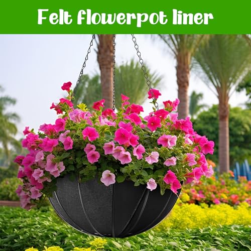 4 Pcs 16 Inch Fabric Planter Basket Liner (16inch)