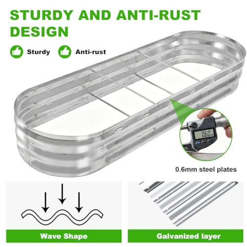 67 Inch Raised Garden Bed (Color A- Silver)