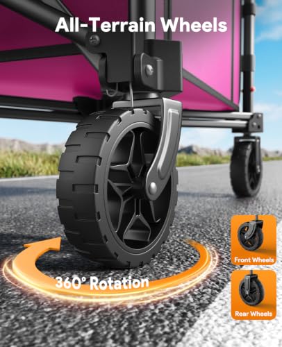 Collapsible Wagon with Wheels (Pink)