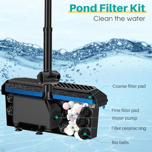 Pond Filter with Fountain Pump Kits (Corded Electric)