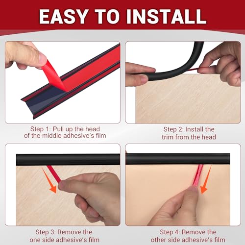 Rubber Edge Trim (Fit 1-7/8" - L20' / Black)