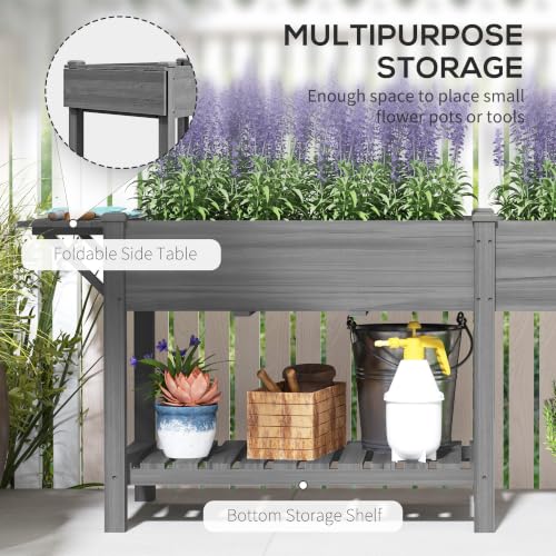 Raised Garden Bed (Gray / 81.5 x 23 x 31 in)