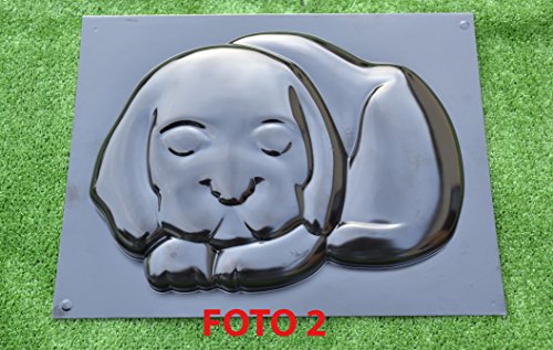 Concrete molds DIY Dog Stepping Stone Mold Mould Plaster Concrete Garden Path 15"x11"x1 (S04)