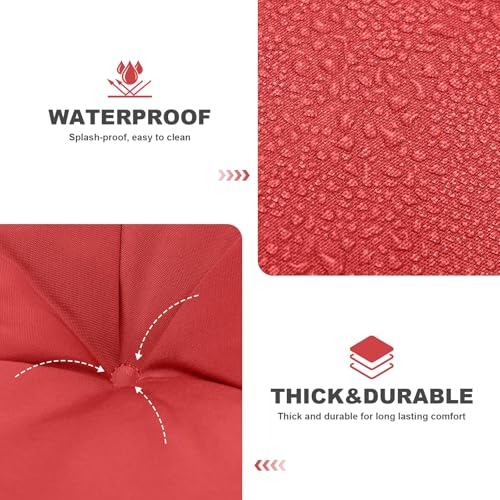 Porch Swing Cushions (Red / 47x 40 inches)