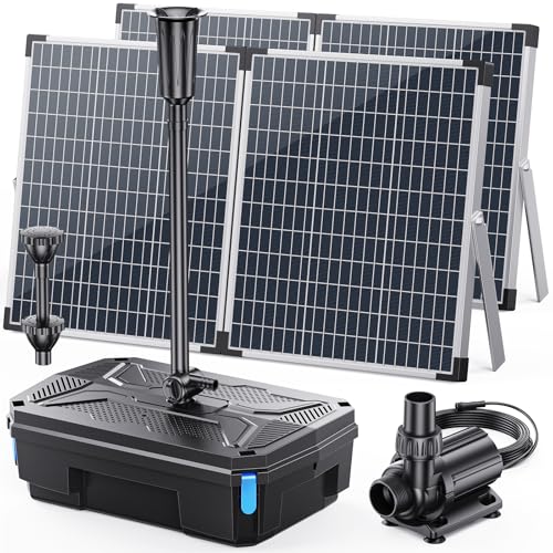 Solar Pond Filter & 1600GPH Pump Kit (120W-Solar Powered)