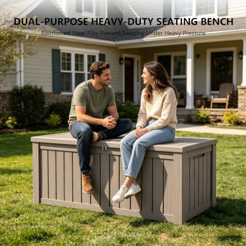Outdoor Storage Box (Grey / 150 Gallon 3.1 XL)