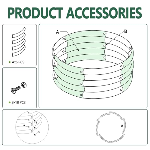 2PCS 3x3x1FT Galvanized Metal Raised Garden Bed (Silver / 3x3x1(2PCS))