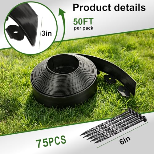 3 Inch x 50FT Garden Edging Border (3IN x 50FT)