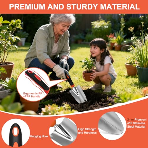 Gardening Tools 7 (7PCS Black Orange)