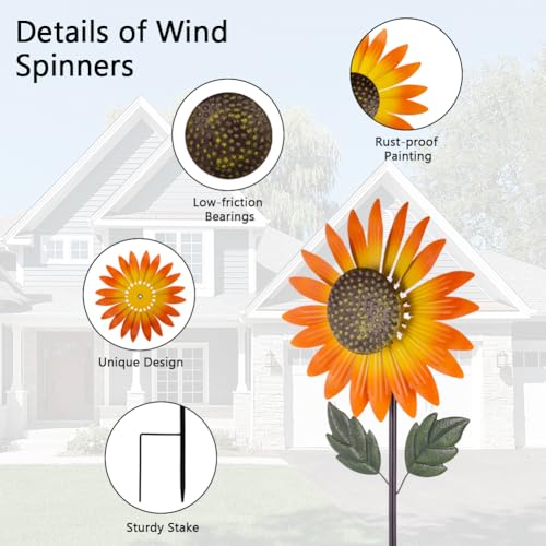 Sunflower Wind Spinner (Sunflower-orange)