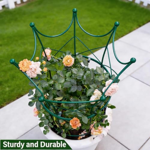 22.9" Peony Cage Sturdy Metal Plant Support for Peonies & Dahlias (Green / 22.9"x18.5")