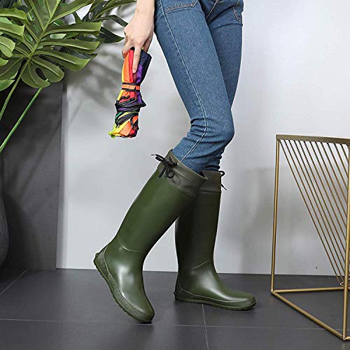 Women's Packable Tall Rain Boots Ultra Lightweight Garden Boots (2 Count (pair))