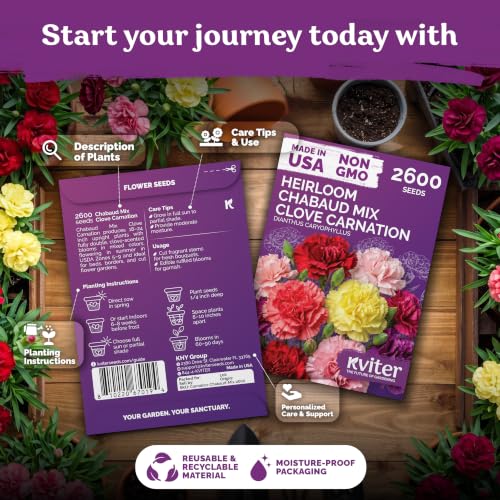 2 600 Chabaud Mix Clove Carnation Flower Seeds