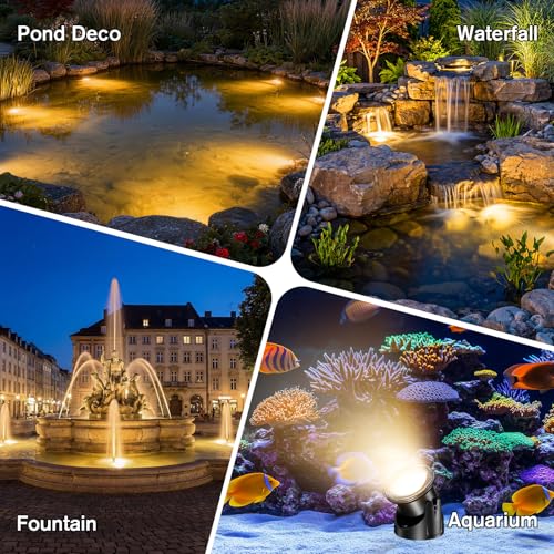 LED Pond Lights 4 (4 Warm White Lights-Corded Electric)
