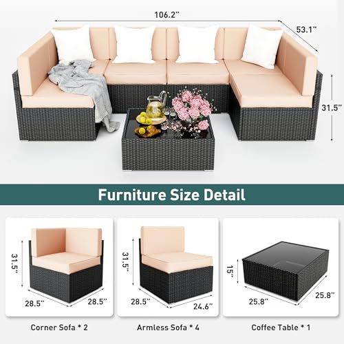 7 Pieces Outdoor Sectional Furniture