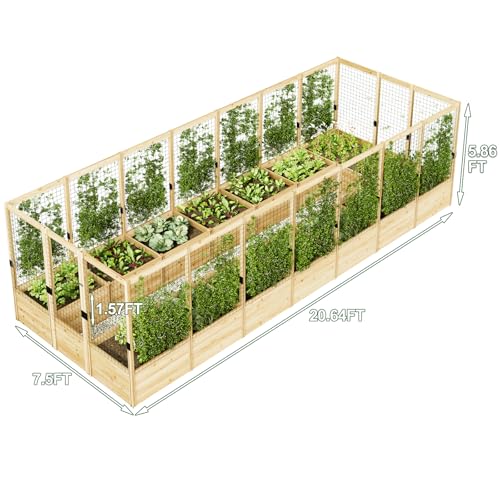 Raised Garden Bed with Deer Proof Fence