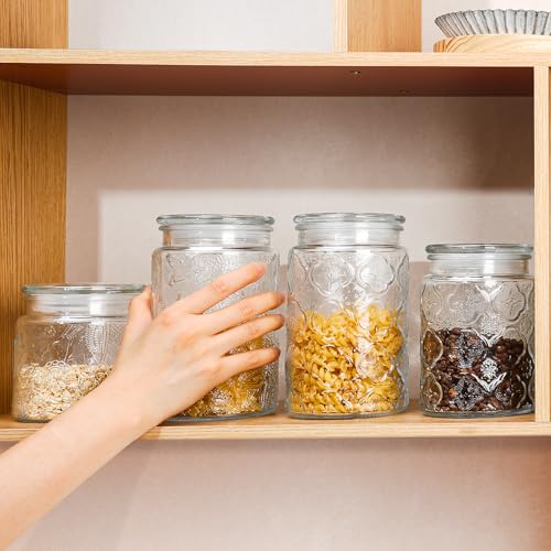 Glass Storage Containers With Lids (32oz Sunflower)